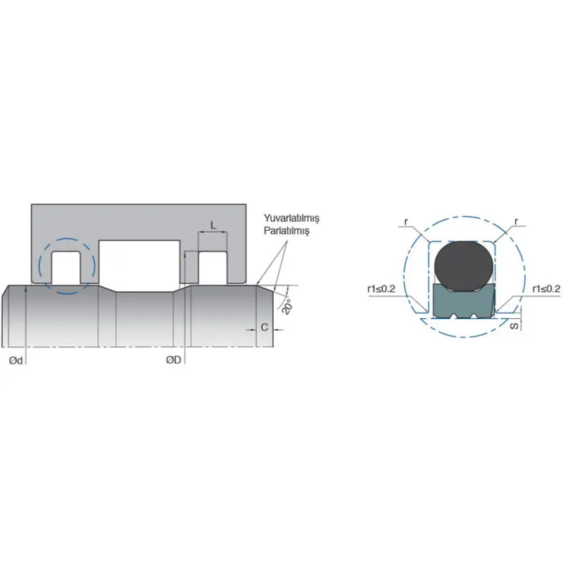 High Wear Resistance Rotary Seal Ring Low Friction KL127 PTFE Rod Seal