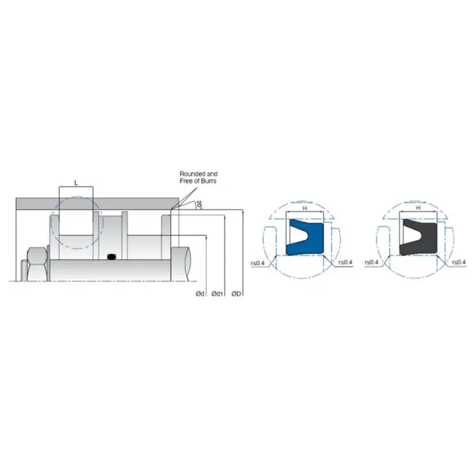 Low Friction Pneumatic Piston Seals NBR / PU Material Easy installation 0