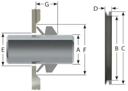 HRX HBY Buffer Seal Hydraulic Cylinder Seal / Excavator Rotary Oil Seal
