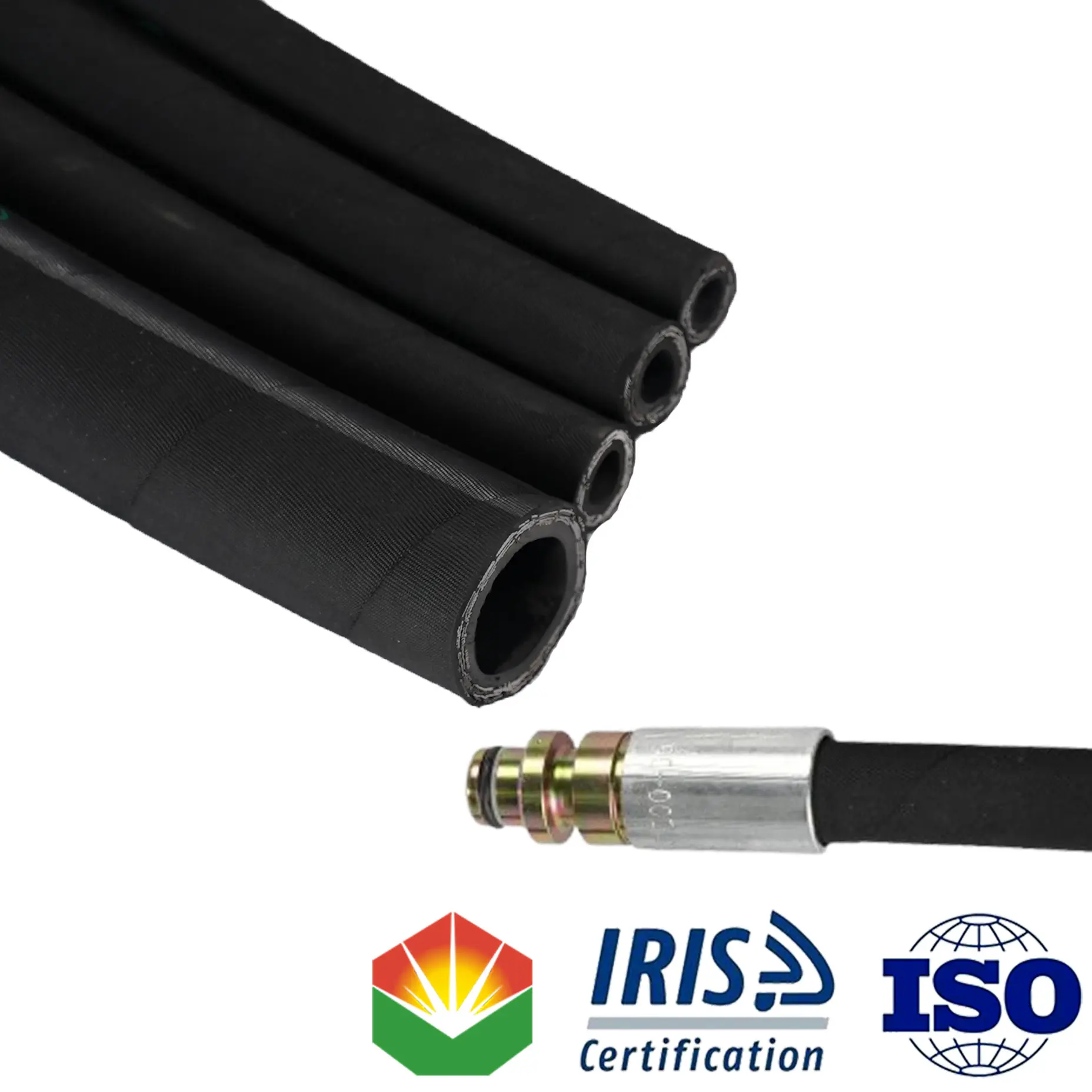 SAE 100R5 High Pressure NBR Wire Braid Hydraulic Hose ISO9001 IRIS Certified