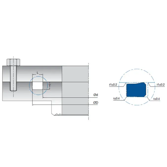 KL115 PU Static Sealing Elements Seal Backup Ring No Twisting In Housing 0