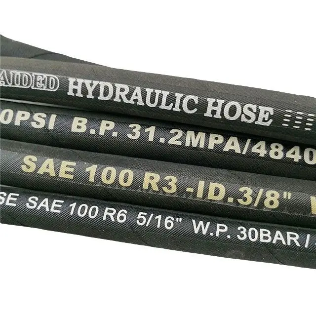 High Pressure 3/8 1sn Braid Hydraulic Hose Pipe SAE 100r1 En853 Pressure Industrial Fuel Oil Hose Hydraulic Hose