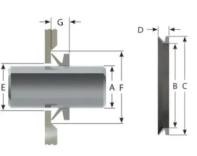 V Type NBR FKM Rubber V Ring VS VA Water Pump Seals V Seal Rotary Shaft Seal Ring 1
