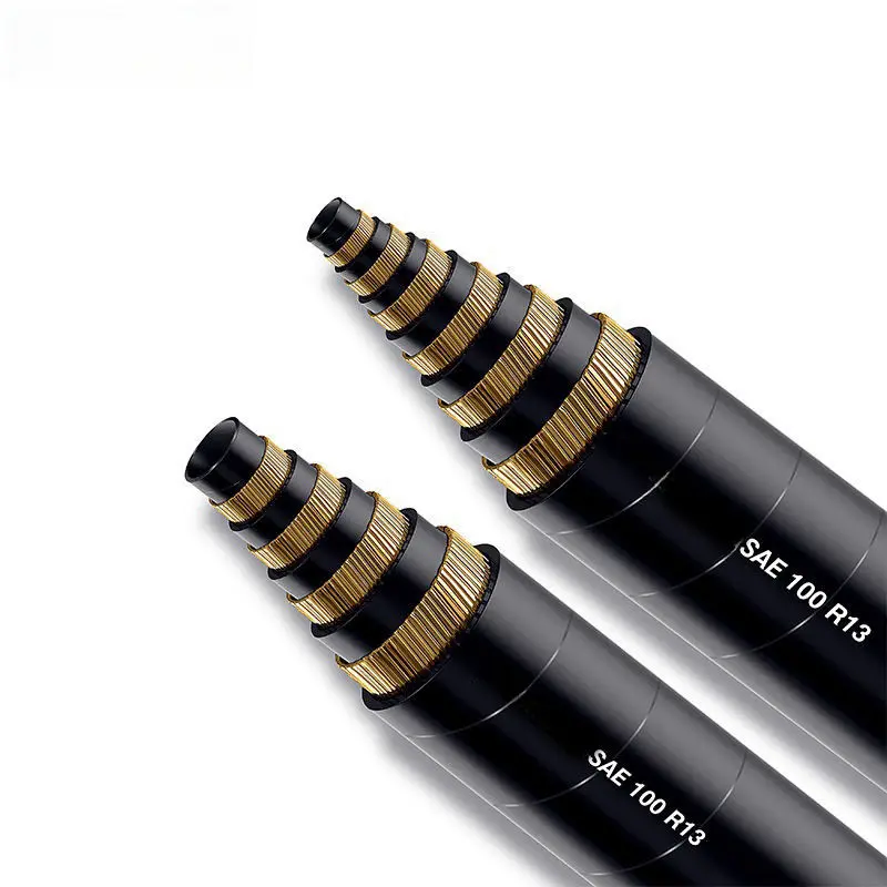 Abrasion Resistant Spiral Hydraulic Hose Pipe / SAE 100 R13 Hydraulic Hose 1/4 Inch 3/4 inch