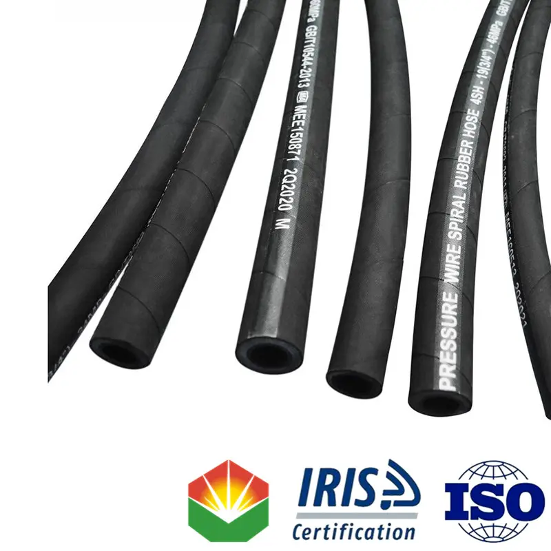 SAE 100 R12 Spiral Hydraulic Rubber Hose High Pressure For Petroleum Based Hydraulic Oils