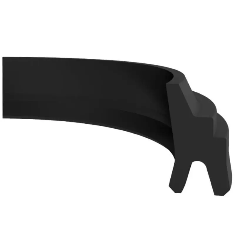 Black NBR Hydraulic Cylinder Wiper Seal Elastomer Material