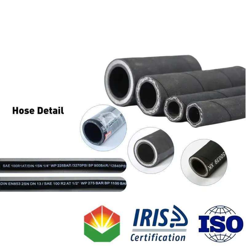 Ultra-high pressure wire Spiral Hydraulic Rubber Hose KE5611/SAE100 R9 Oil Resistant
