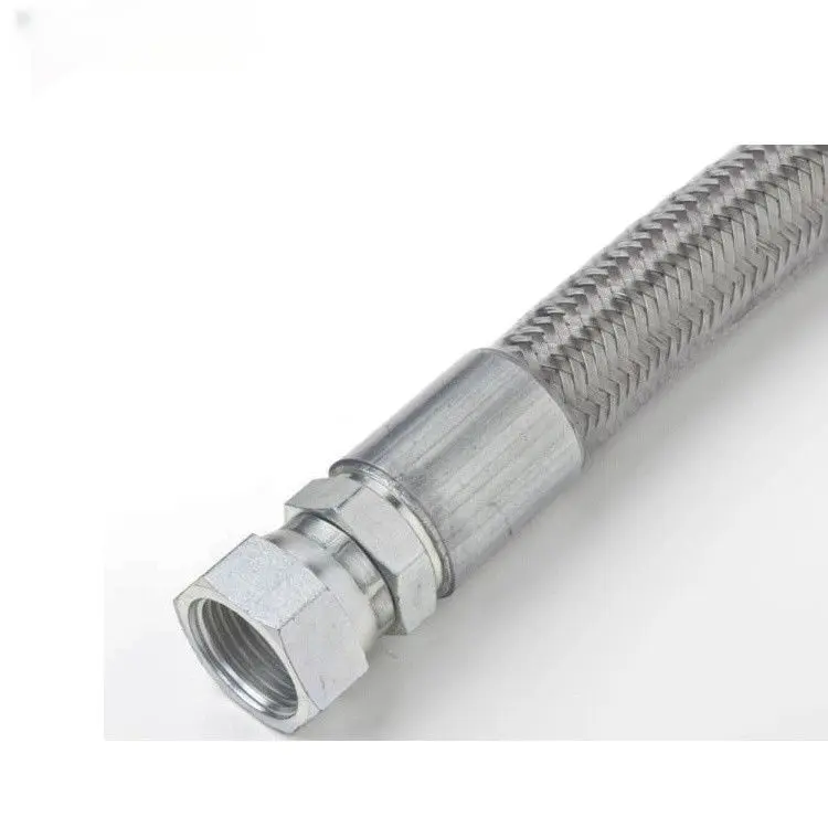 PTFE Black Silver Stainless Steel Braided Fuel Line Hose Static-Free Racing Car Steel Braided Fuel Hose