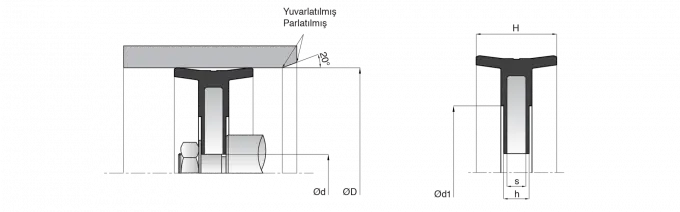 NBR Pneumatic Piston Seal Double Acting High Friction Resistant 0