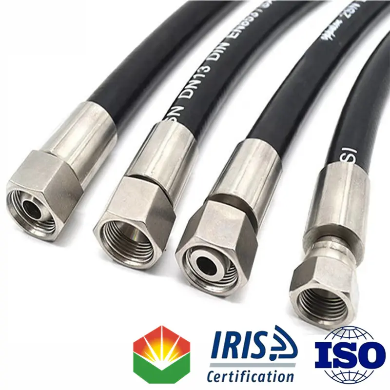 EN 856 4SH Strong structure 4 layer winding ultra high pressure steel wire screw hydraulic reinforced hose