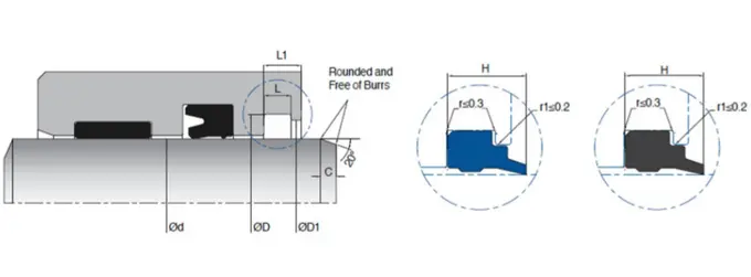 KL90 Hydraulic Double Lip Wiper Seal No Twisting In Housing 0