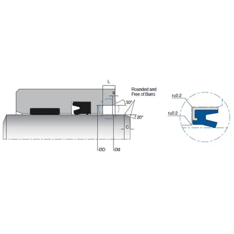 KL92 Metal Case PU Wiper Seal Double Lip for Agricultural machinery