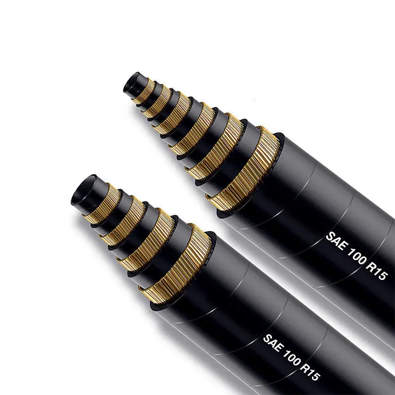 SAE 100 R15 Hydraulic Hose , 1/4 Inch Suction Steel Wire Braided Hydraulic Hose Pipe