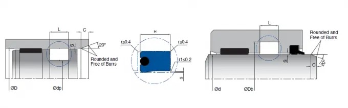 Wear Resistant Piston Rod Seals Single Acting Hydraulic Sealing Elements 0