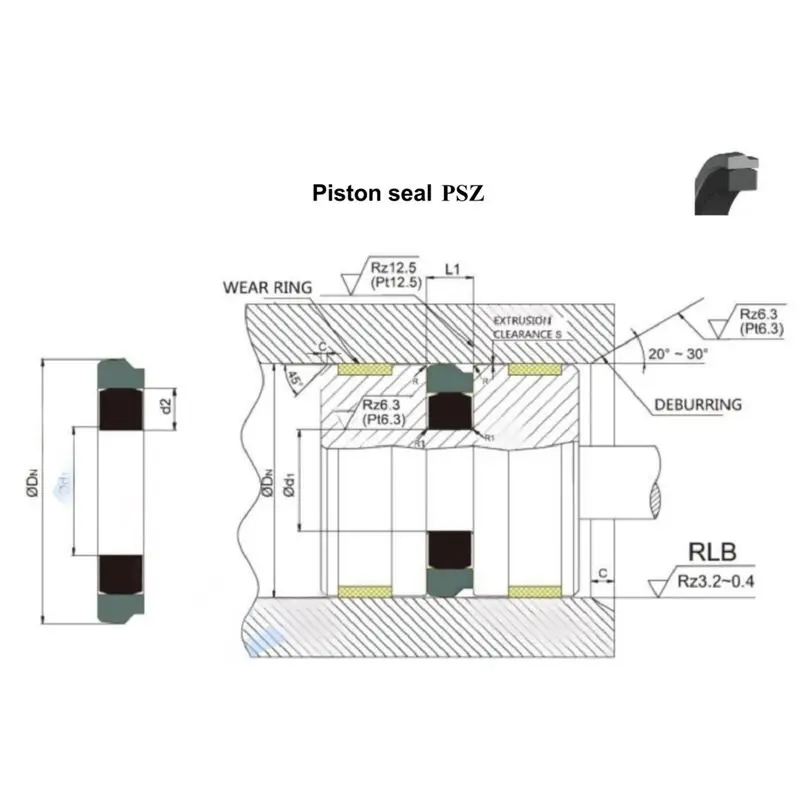 PSZ Type Hydraulic Metallurgy Mechanical Seal Kits Standard Size Or Custom Size