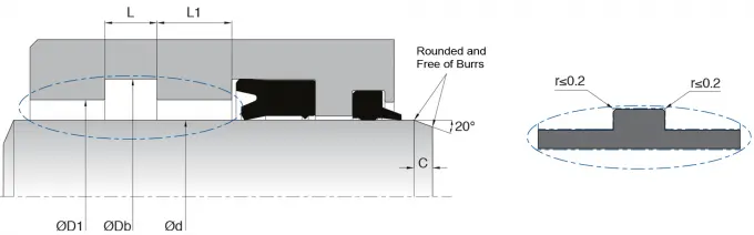 KL60 Hydraulic Guide Ring POM Material for Telescopic Cylinders 0