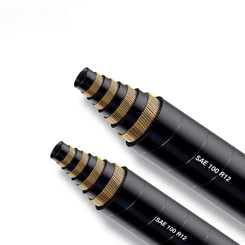 SAE 100 R12 Spiral Hydraulic Hose High Pressure For Petroleum Based Hydraulic Oils