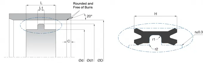 Easy Installation NBR Double Acting Piston Seals For Pneumatic Cylinders 0